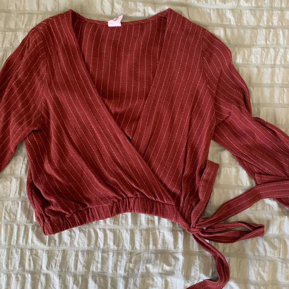 tie front long sleeve
